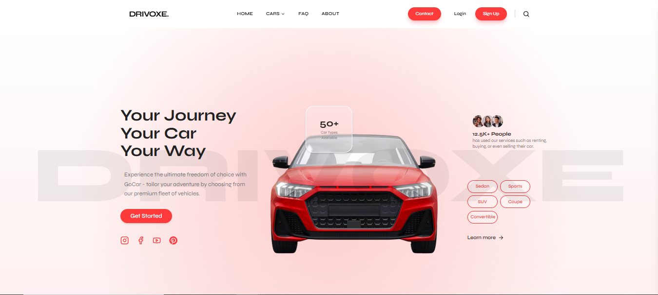Rent Car Website